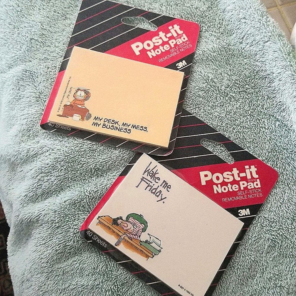 NOS. Vintage Post-it note pads